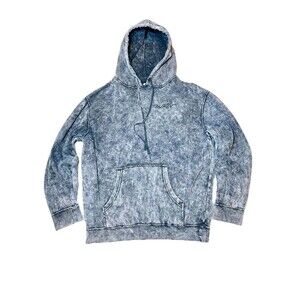 WRV Men's Gray Stone Washed Surfer Skater Hoodie Size Large Back‎ Graphic